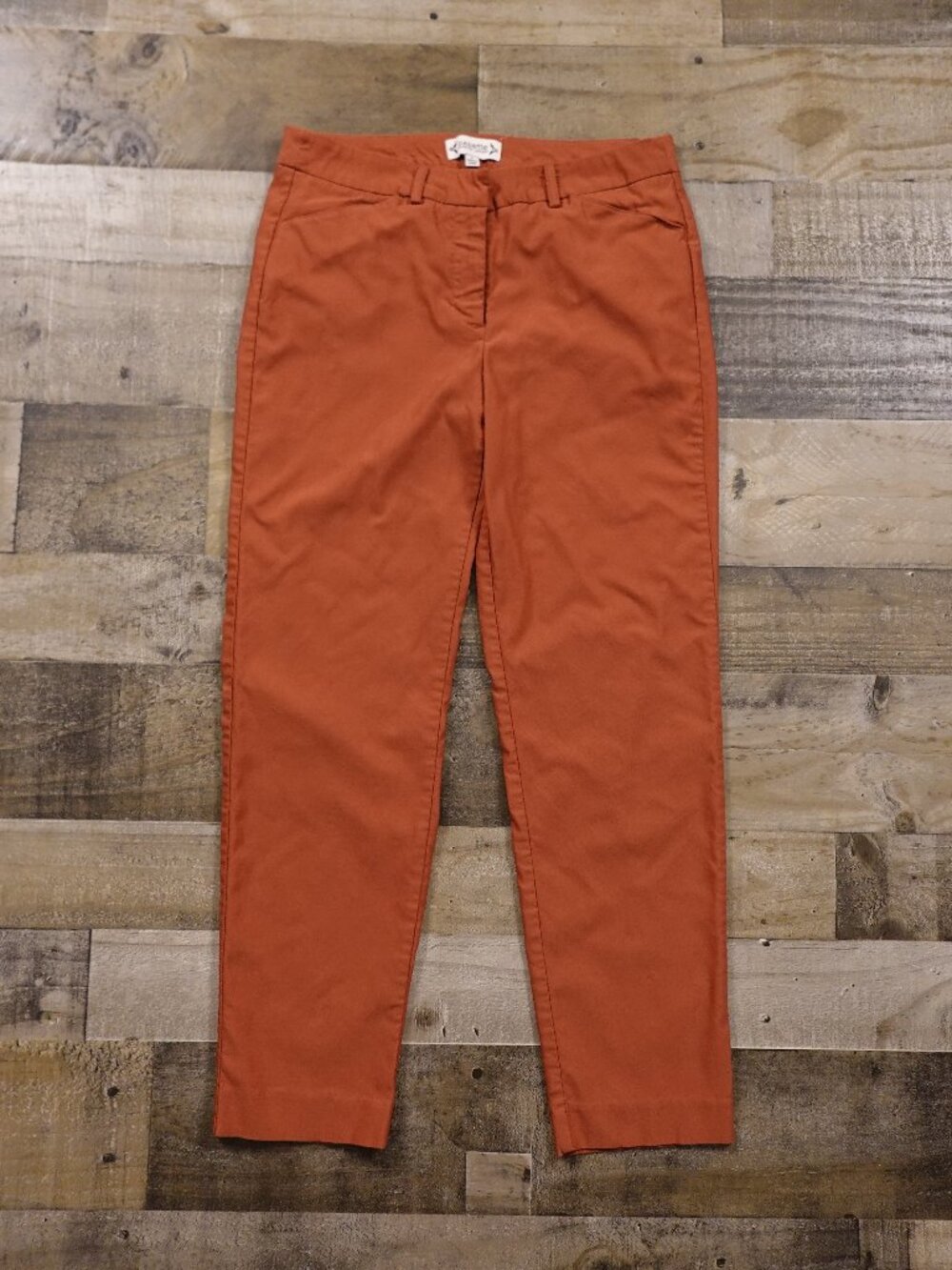 Nanette Lepore Ankle Pants Women's Size 8 Rust Orange Stretch Career 26.5"